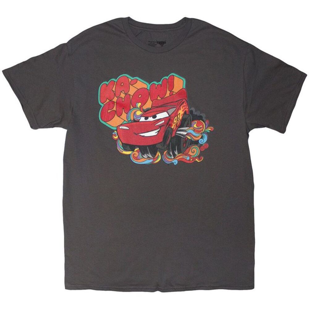 Cars Unisex Adult Ka-Chow T-Shirt / Charcoal Grey